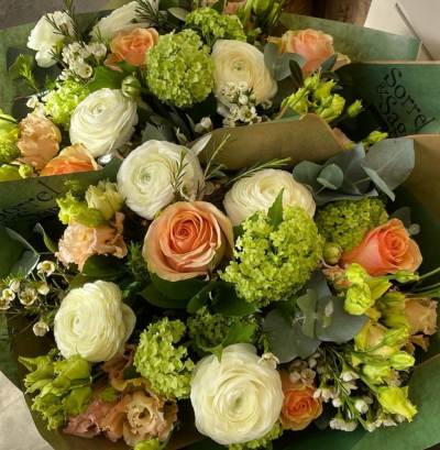 Spring Florist Choice Bouquet | Sorrel and Sage Florist - Carefully selected Spring flowers, delivered same day by Sorrel and Sage Florist. We offer delivery throughout the local area including Parbold, Appley Bridge, Wrightington & more