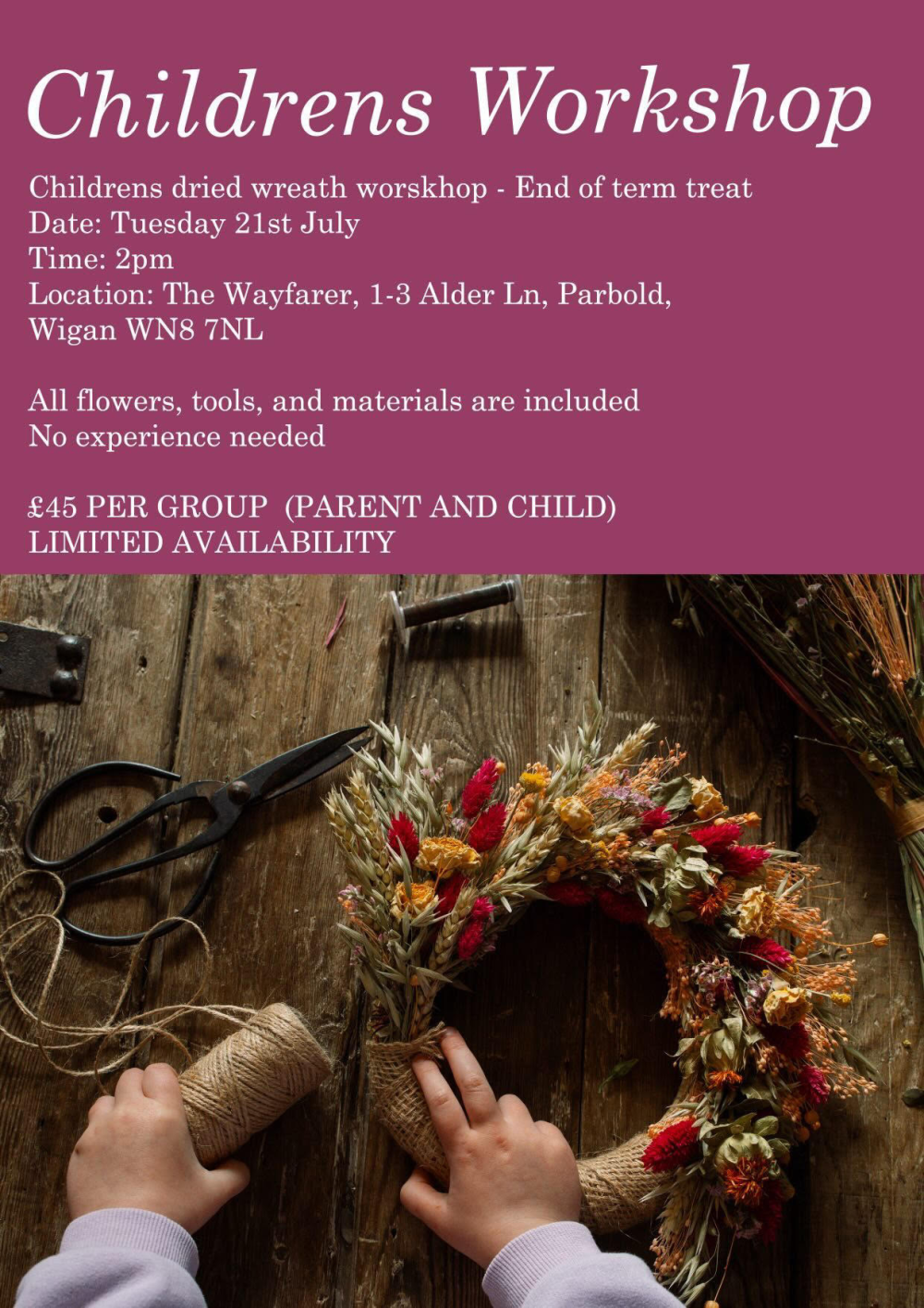 Children's Workshop - Tuesday 21st July @ 2:00pm